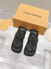 Uubags Louis Vuitton 1AGMA6 Chameleon Platform Comfort Sandal In Black 5cm - 1