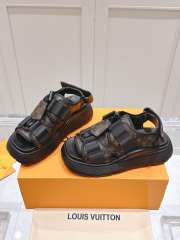 Uubags Louis Vuitton 1AGMA6 Chameleon Platform Comfort Sandal In Black/Brown 5cm - 4