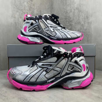 Uubags Balenciaga Runner Sneaker in Silver/black/neon-pink