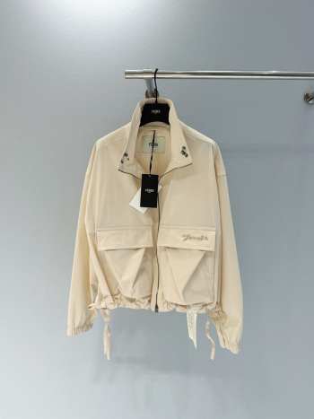 Uubags Fendi windbreaker in beige technical cotton