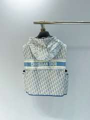 Uubags Dioriviera Hooded Vest Blue and White Dior Oblique Jacquard Technical Taffeta - 5
