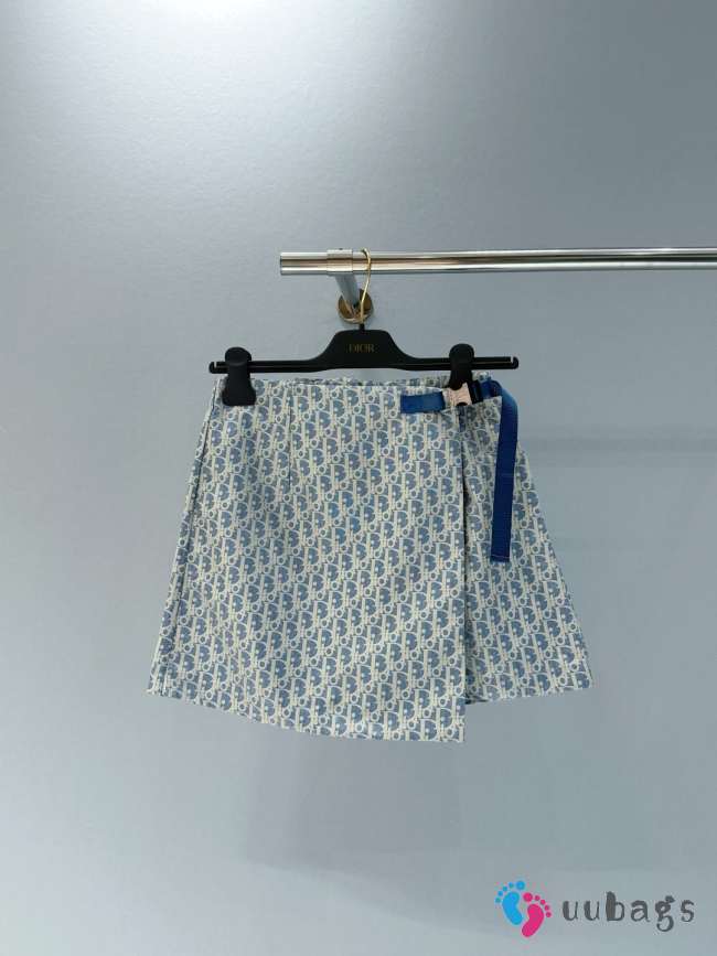 Uubags Dioriviera Skirt Blue and White Dior Oblique Jacquard Technical Taffeta - 1