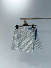 Uubags Dioriviera Skirt Blue and White Dior Oblique Jacquard Technical Taffeta - 2