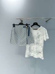 Uubags Dioriviera Skirt Blue and White Dior Oblique Jacquard Technical Taffeta - 3