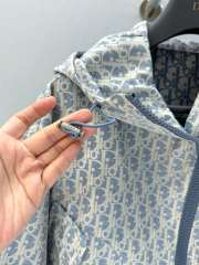 Uubags Dioriviera Jacket Blue and White Dior Oblique Jacquard Technical Taffeta - 5