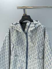 Uubags Dioriviera Jacket Blue and White Dior Oblique Jacquard Technical Taffeta - 4