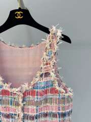Uubags Chanel Vest Cotton & Silk Tweed Pink & Multicolor - 6