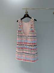 Uubags Chanel Dress Cotton & Silk Tweed Pink & Multicolor - 1