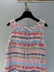 Uubags Chanel Dress Cotton & Silk Tweed Pink & Multicolor - 4