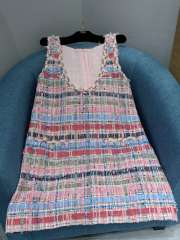 Uubags Chanel Dress Cotton & Silk Tweed Pink & Multicolor - 3