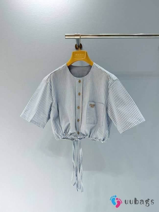Uubags Fendi Light blue cotton and silk shirt - 1