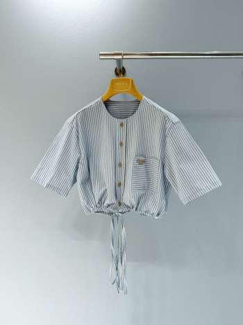 Uubags Fendi Light blue cotton and silk shirt