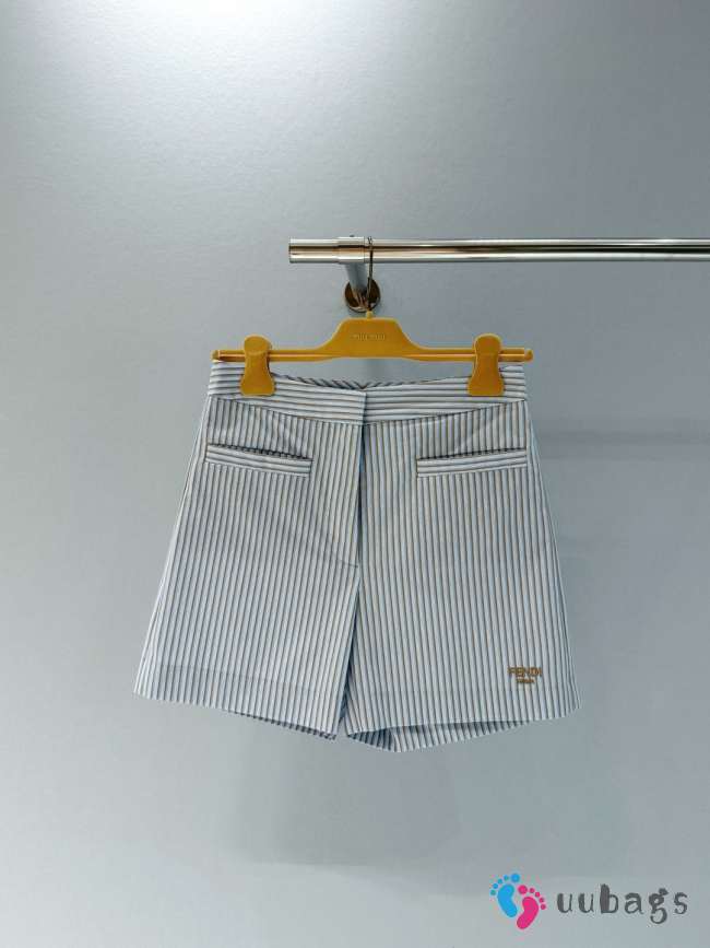 Uubags Fendi light blue cotton and silk shorts - 1