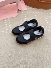 Uubags Miu Miu Tyre technical fabric and suede ballerinas in black - 4