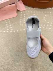 Uubags Miu Miu Tire technical fabric and suede ballerinas in grey - 5