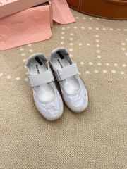Uubags Miu Miu Tire technical fabric and suede ballerinas in grey - 4
