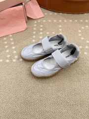Uubags Miu Miu Tire technical fabric and suede ballerinas in grey - 3