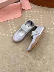 Uubags Miu Miu Tire technical fabric and suede ballerinas in grey - 2
