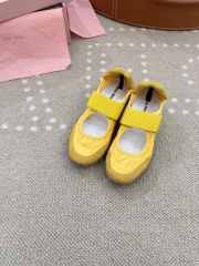 Uubags Miu Miu Tire technical fabric and suede ballerinas in yellow - 5