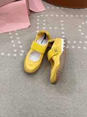 Uubags Miu Miu Tire technical fabric and suede ballerinas in yellow - 2