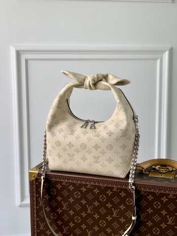 Uubags Louis Vuitton M20787 Why Knot MM Bag In Cream Beige 28x34x12cm