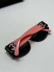 Uubags Chanel Oval Sunglasses Black & Pink A71618 - 5
