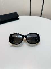 Uubags Chanel Oval Sunglasses Black & Beige A71618 - 5