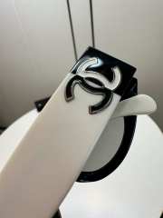 Uubags Chanel Oval Sunglasses Black & Beige A71618 - 4