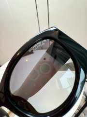 Uubags Chanel Oval Sunglasses Black & Beige A71618 - 2