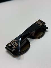 Uubags Chanel Oval Sunglasses Tortoise & Black A71618 - 3