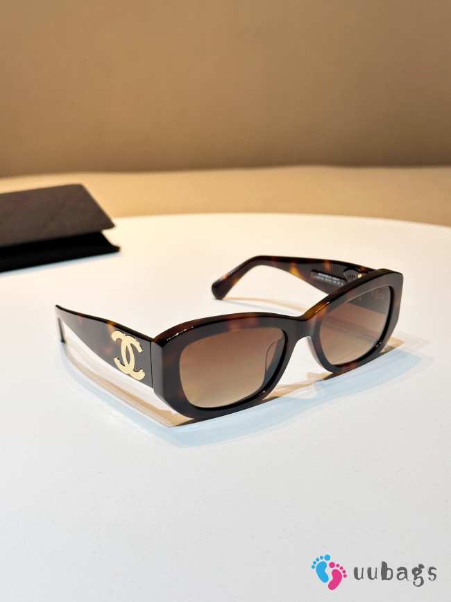 Uubags Chanel Rectangular Sunglasses Turtle 5493 - 1