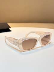 Uubags Chanel Rectangular Sunglasses Beige 5493 - 1
