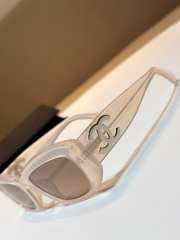 Uubags Chanel Rectangular Sunglasses Beige 5493 - 3