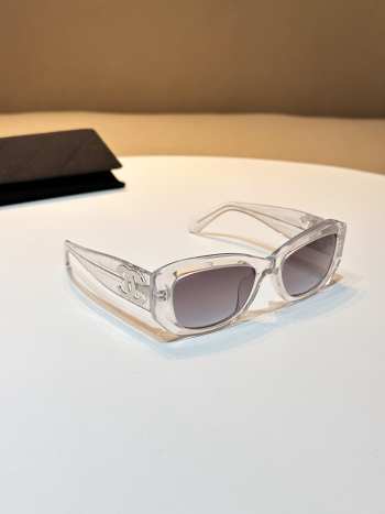 Uubags Chanel Rectangular Sunglasses White 5493
