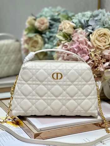 Uubags Dior Caro D-Cosy Mini Bag In White 21x12.5x8cm