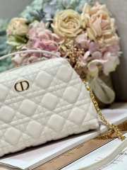 Uubags Dior Caro D-Cosy Mini Bag In White 21x12.5x8cm - 4