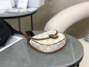 Uubags Celine mini Besace in Triomphe canvas and calfskin bag white 16x14x4cm - 6
