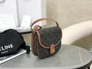 Uubags Celine mini Besace in Triomphe canvas and calfskin bag black 16x14x4cm - 5