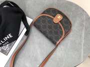 Uubags Celine mini Besace in Triomphe canvas and calfskin bag black 16x14x4cm - 3