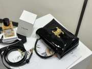 Uubags Celine Teen Nino Bag In Black Patent Leather Bag 20.5x13x8cm - 2