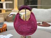 Uubags Chloe Summer Banana Hobo Raffia Bag In Pink 36x21.5x2cm - 6