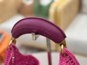 Uubags Chloe Summer Banana Hobo Raffia Bag In Pink 36x21.5x2cm - 5
