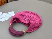 Uubags Chloe Summer Banana Hobo Raffia Bag In Pink 36x21.5x2cm - 3