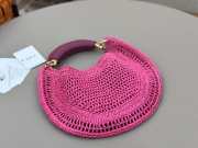 Uubags Chloe Summer Banana Hobo Raffia Bag In Pink 36x21.5x2cm - 2