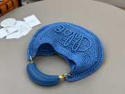 Uubags Chloe Summer Banana Hobo Raffia Bag In Blue 36x21.5x2cm - 6