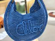 Uubags Chloe Summer Banana Hobo Raffia Bag In Blue 36x21.5x2cm - 4