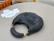 Uubags Chloe Summer Banana Hobo Raffia Bag In Black 36x21.5x2cm - 5
