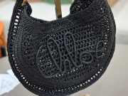 Uubags Chloe Summer Banana Hobo Raffia Bag In Black 36x21.5x2cm - 2