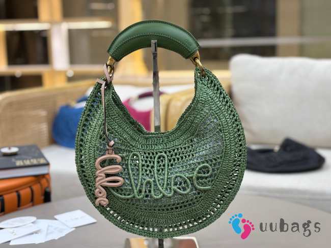 Uubags Chloe Summer Banana Hobo Raffia Bag In Green 36x21.5x2cm - 1