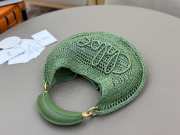 Uubags Chloe Summer Banana Hobo Raffia Bag In Green 36x21.5x2cm - 3